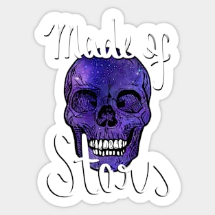 Made of stars Skull Galaxy Sticker